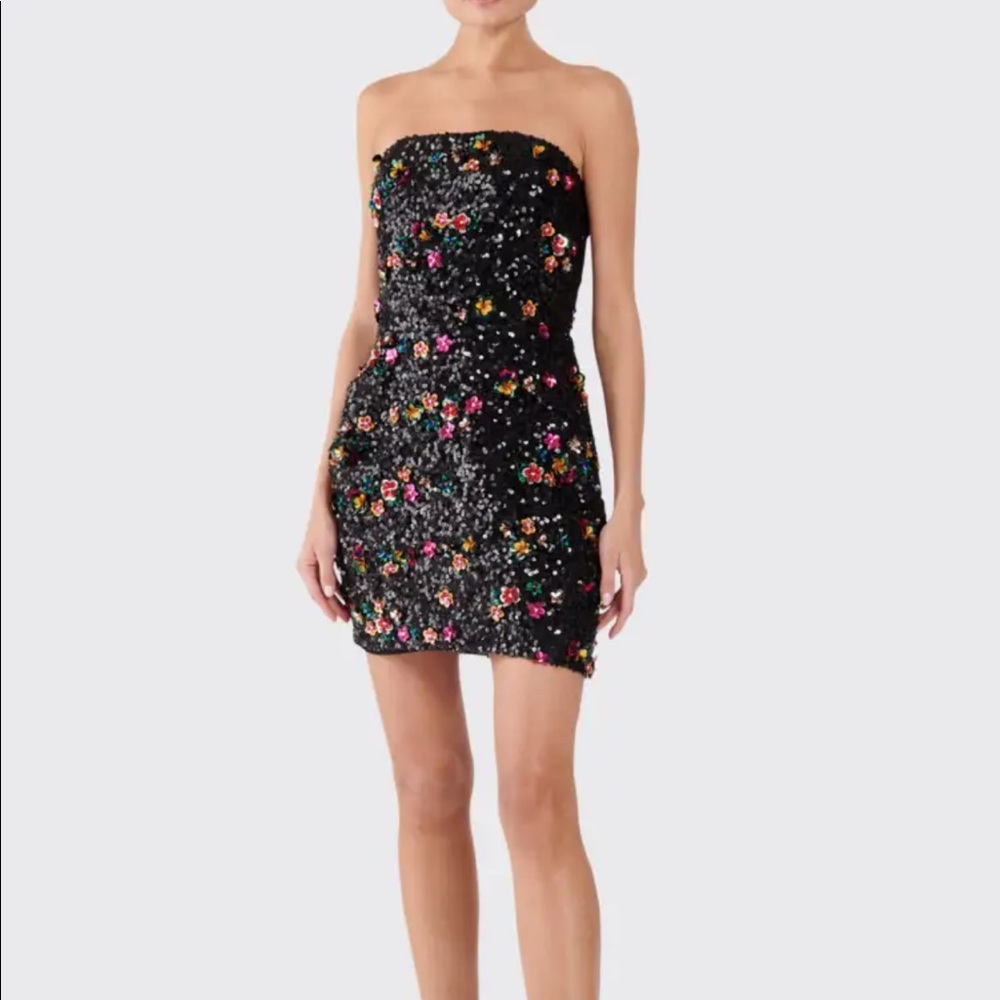 Ramy Brook Anastasia Strapless Mini Sequin Dress